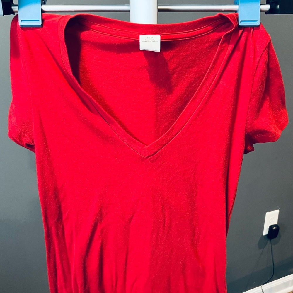 Victoria’s Secret “Pink” Red V-Neck Women's Top